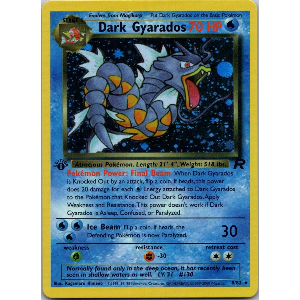 Dark Gyarados Rocket 1st Edition "Reprinted"